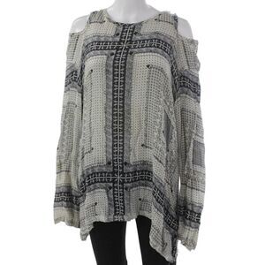 Jonathan Cohen Women Multicolor Viscose Tunic Long Sleeve Size S